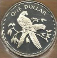 BELIZE $1 DOLLAR BIRD BIRDS FRONT EMBLEM BACK 1974 AG SILVER PROOF KM? READ DESCRIPTION CAREFULLY !!! - Belize