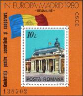 1980 Reunion In Europe Madrid Flag MS Romania Stamp MNH - Collections