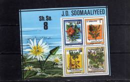 SOMALIA SOOMAALIYEED 1978 FLOWERS FLORA PROTECTION SOUVENIR SHEET - FIORI PROTEZIONE FLORA FOGLIETTO - FLEURS MNH - Somalia (1960-...)