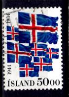 Iceland 1984 50k Flags Issue #591 - Used Stamps