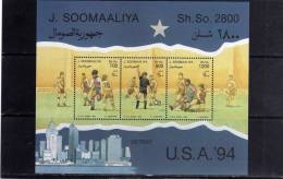 SOMALIA SOOMAALIYA 1994 SOCCER WORLD CUP FOOTBALL USA 94 SHEET - COPPA DEL MONDO DI CALCIO STATI UNITI FOGLIETTO MNH - Somalia (1960-...)