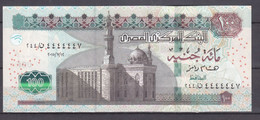 EGYPT 100 EGP POUNDS 2015 P-72a SIG/ RAMEZ #23 TYPE A FANCY SERIAL SEMI SOLID 444444X UNC - Other & Unclassified