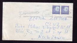 VERY RARE METER MARK ON COVER 1963,FROM SVERIGE SENT TO ROMANIA. - Autres & Non Classés