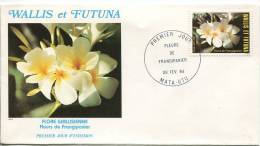 Wallis Et Futuna    FDC    26 Fév 84  Fleurs De Frangipanier - FDC