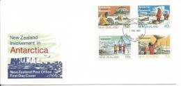 FDC 1984 New Zealand Involvement In Antarctica Set Of 4 Unaddressed Cover 1 Feb 1984 Philatelic Bureau - FDC