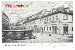 Arnstadt 1905, Mitteldeutsche Staatslotterie Haupt-Kollektur Hugo Blaubach - Arnstadt