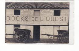 Carte Photo 1910  Docks De L'ouest :magasin Bleu ,300 Succursales :la Plus Puissante Société D'alimentation édité Vanves - Vanves