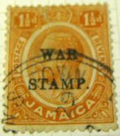 Jamaica 1917 King George V Overprinted War Stamp 1.5d -used - Jamaica (...-1961)
