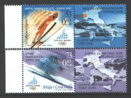 Jugoslawien - Yugoslavia 2006 Winter Olympics Turin With Label MNH, 5 X; Michel # 3313-14 - Neufs