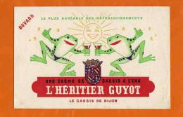 BUVARD : L'Heritier GUYOT Creme Cassis De Dijon  Grenouilles - Schnaps & Bier