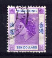 Hong Kong - 1954 - $10 Dollar Definitive - Used - Used Stamps