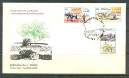 1989 NORTH CYPRUS TRADITIONAL AGRICULTURAL IMPLEMENTS FDC - Covers & Documents