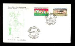 1990 NORTH CYPRUS FIFA WORLD CUP ITALIA '90 FOOTBALL SOCCER FDC - Covers & Documents