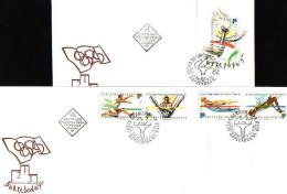 BULGARIA / BULGARIE 1992 -  Ol.S.Gm´s - Barcelona´92 -  3 FDC - Summer 1992: Barcelona