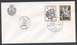 EUROPA CEPT 1987 FDC SAN MARINO - ARTE E ARCHITETTURA MODERNA - 214 - 1987