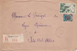 Zemmora - Algérie Recommandé Avec étiquette Et Griffe 1950 - Lettre - - Briefe U. Dokumente