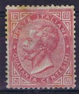 Italy: 1877 S T20 Mi 20, MH No Gum, - Mint/hinged