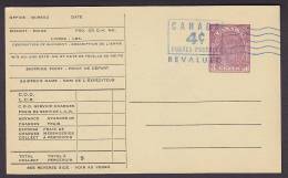 Canada Postal Stationery Ganzsache Entier PRIVATE Print CANADIAN NATIONAL EXPRESS King George VI. 4c. REVALUED Card - 1903-1954 Kings