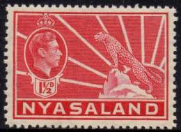 Nyasaland - 1938 KGVI 1½d Carmine (*) # SG 132 , Mi 56 - Nyassaland (1907-1953)