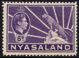 Nyasaland - 1938 KGVI 6d (*) # SG 136 , Mi 62 - Nyasaland (1907-1953)