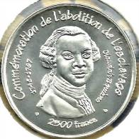 BENIN 2500 FRANCS ABOLITION OF SLAVERY MAN FRONT EMBLEM BACK 2007 ESSAI PROOF KM:E SILVER READ DESCRIPTION CAREFULLY !!! - Benin