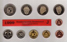 Deutschland 1999 Prägeanstalt J Stg 35€ Stempelglanz Kursmünzensatz Der Staatlichen Münze In Hamburg Set Coin Of Germany - Münz- Und Jahressets