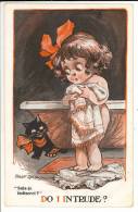 Fred  SPURGIN - Petite Fille Nue , Chat - Spurgin, Fred