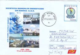 ENERGETICIANS INGINEERS SOCIETY, 2005, COVER STATIONERY, ENTIER POSTAL,SEND TO MAIL, ROMANIA - Electricity