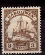 Caroline Islands 1901 3pf  Kaisers Yacht Issue #7 - Carolines