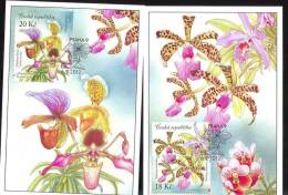 Year 2012 - Orchids, Set Of 4 Cartes Maximum - Sonstige & Ohne Zuordnung