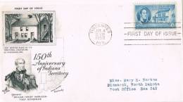 0958. Carta VICENNES (indiana) 1950. Indiana Territory And Harrison Governor - Briefe U. Dokumente