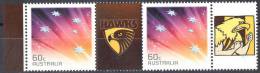 Australia 2012 AFL Footy Stamps - Hawthorn Hawks 60c Pair MNH - Football - Nuevos