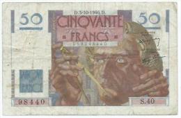 Billet 50 Francs Le Verrier D.3.10.1946.D - 50 F 1946-1951 ''Le Verrier''