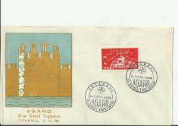 TURKEY 1960- FDC NATO - AGARD   W 2 STAMP OF 105 K  ISTAMBUL GENEL TOPLANTISI OCT 6  RETUNA71 - NATO