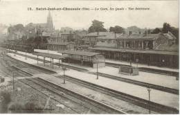 CPA SAINT JUST EN CHAUSSEE (Oise) - La Gare, Les Quais : Vue Intérieure - Saint Just En Chaussee