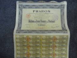 ACTION 100 F PHAROS @ 60 000 Actions De 1926 - Industry