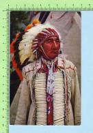 Scenic Art (Indian Chief  Knife ) Animée Amérindien   Postcard Carte Postale - América