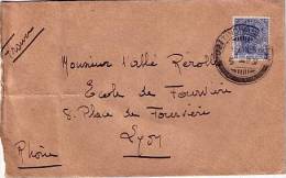 INDE - LETTRE POUR LA FRANCE DE TINDIVANAN. - 1911-35 Koning George V