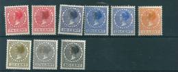 Netherlands 1924 SG 314a, 317a, 319a, 321c, 434, 326a, 331a, MM - Unused Stamps
