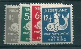 Netherlands 1929 Child Welfare SG 381a-384a, MM - Ungebraucht