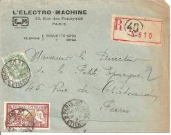 N°111+121  LETTRE     PARISvers  PARISle  26 FEVRIER 1925 - Cartas & Documentos