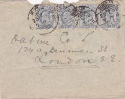India 1908 Sukkur - Lettre Letter Brief - !!! Déchirure - 1902-11  Edward VII