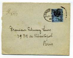 YT N°95 Seul Sur Lettre De LONDON Pour PARIS / 22 Juillet 1896 - Storia Postale