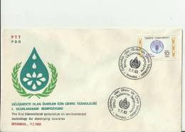 TURKEY 1982 – FDC FIRST INTL SYMPOSIUM ENVIRONMENT TECHNOLOGY EMER. COUNTRIES  W 1 ST OF 10 LS – ISTAMBUL  JUL 7  REF182 - Cartas & Documentos