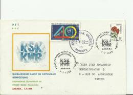 TURKEY 1985– FDC INTL SYMPOSIUM KARST WATER RESOURCES ADDR TO SWEDEN  W 2 STS OF 20-100  LS – ANKARA  JUL 7  REF196 - Cartas & Documentos