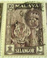 Selangor 1961 Sultan Salahuddin Abdul Aziz Shah 10c - Used - Selangor