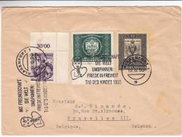 Timbres Sur Timbres - U.P.U. - Costumes - Autriche - Lettre De 1950 - Valeur 22 Euros ( 20 + 2 ) - Oblitération Spéciale - Lettres & Documents