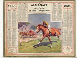 ALMANACH  DES POSTES ET DES TELEGRAPHES( 1930) Les Courses Autrefois Et Aujourd Hui - Groot Formaat: 1921-40