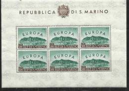 SAN MARINO 1961 EUROPA FOGLIETTO BLOCK SOUVENIR SHEET MNH - Blocchi & Foglietti