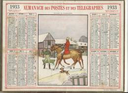 ALMANACH  DES POSTES ET DES TELEGRAPHES( 1933)    Retour De Promenade - Groot Formaat: 1921-40